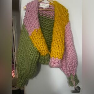 Hope Macaulay Vibrant Knit Accessory in Yellow and Green